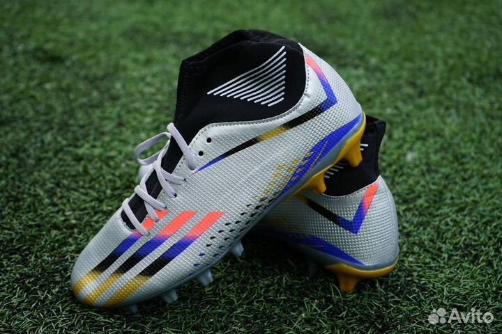 Бутсы adidas с носком серые