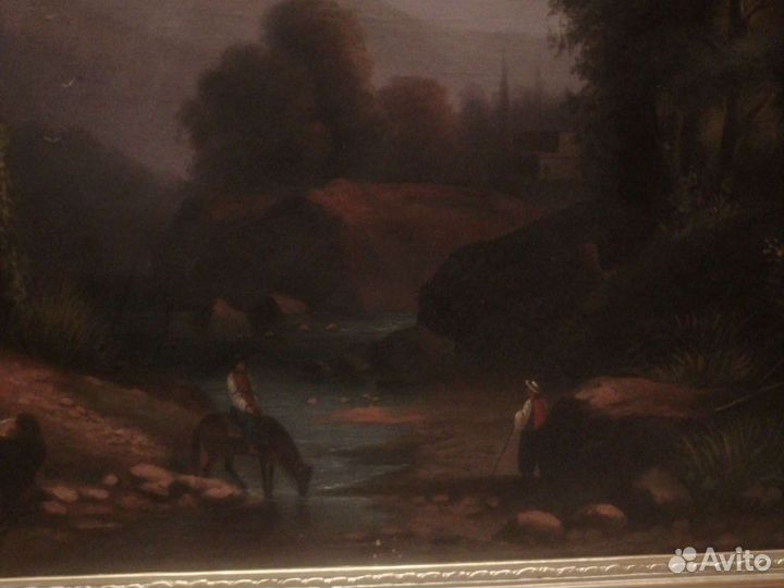 Картина старинная, 1000 мм на 1300мм