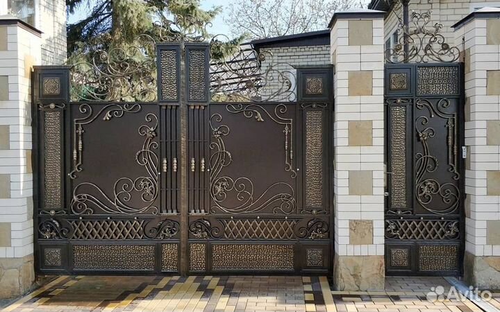 Ворота,перила,навесы из поликарбоната и многое дру