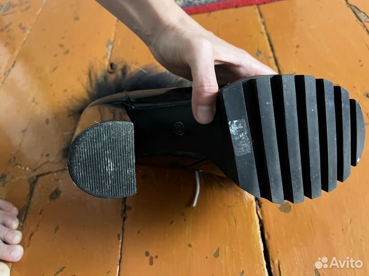 Ботильоны натуральная кожа 40(ручной работы)