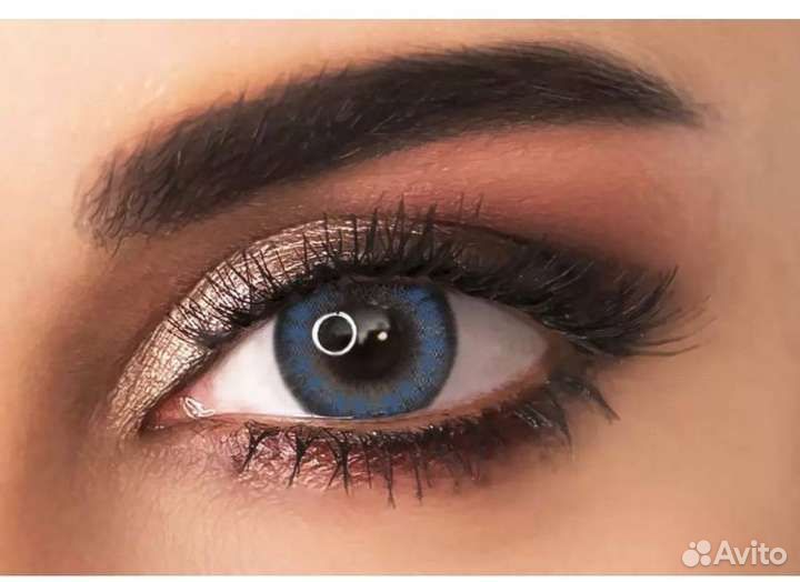 Линзы цветные синие