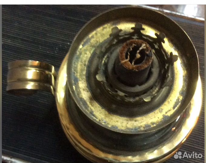 Антикварная керосиновая лампа (Германия) фитиль по