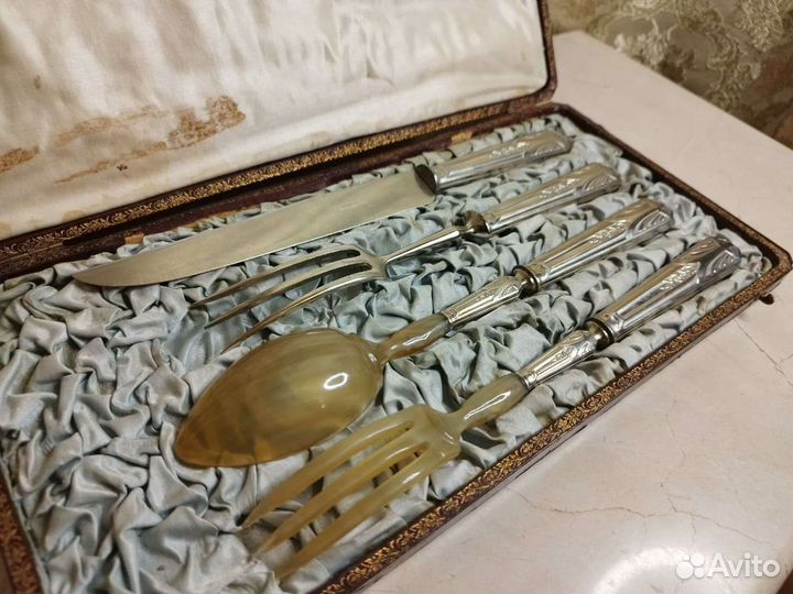 Старинные вилочки нож ложка