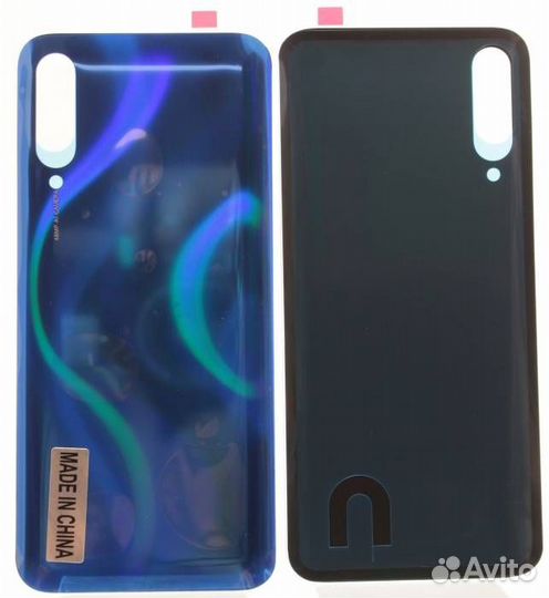 Задняя крышка для Xiaomi Mi A3 Синяя (со скотчем)