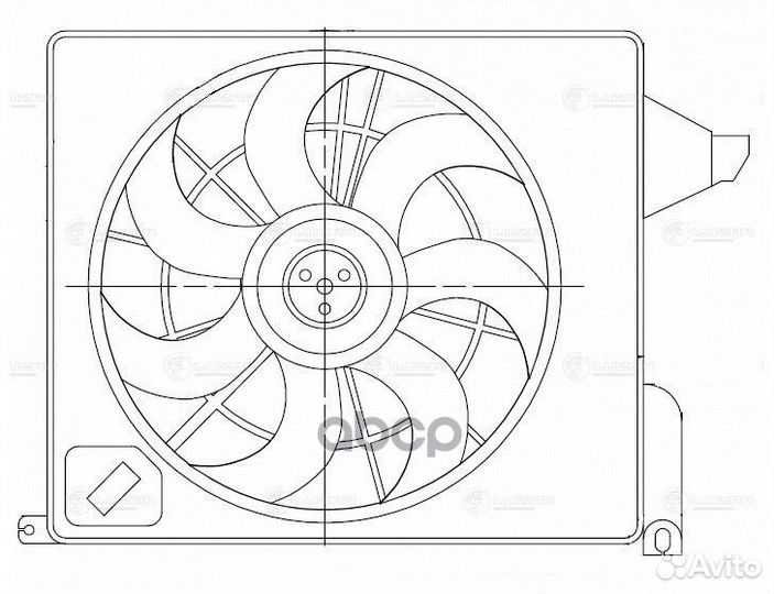 Вентилятор радиатора KIA sorento II 09- LFK08P5