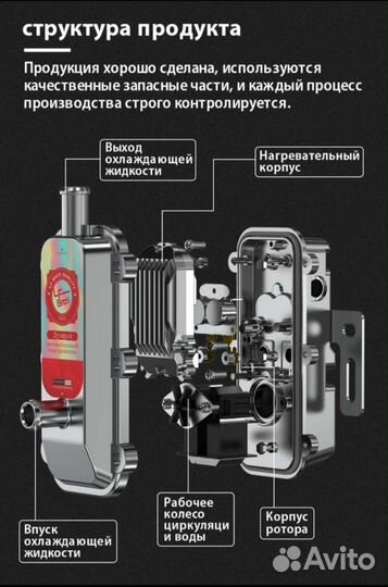 Подогреватель с помпой 1.5/2/3кв (с насосом) Лунфе