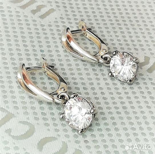 Серьги серебро фианит С500
