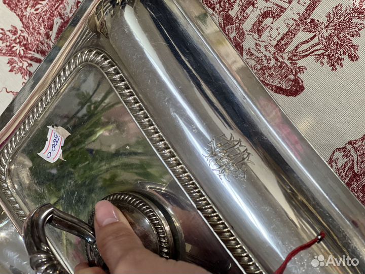 Блюдо с крышкой, металл.Посеребрение.Европа.Винтаж