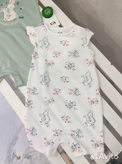 Песочники 62 74 80 набор для девочки ромперы