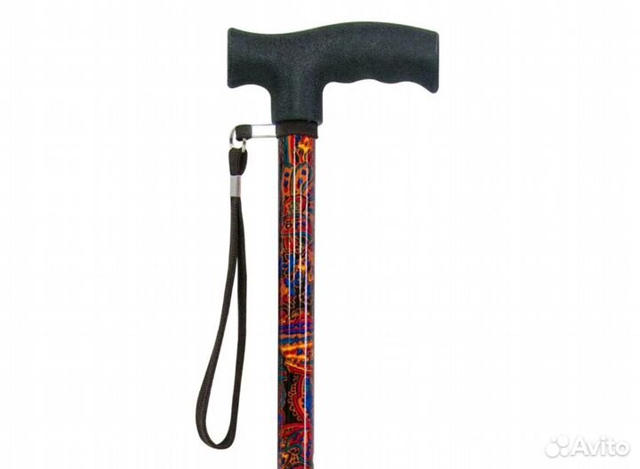 Трость одноопорная телескопическая с рисунком