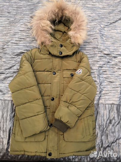 Детская зимняя куртка мальчику 5-6 лет moncler