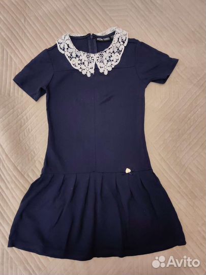 Платье школьное синее