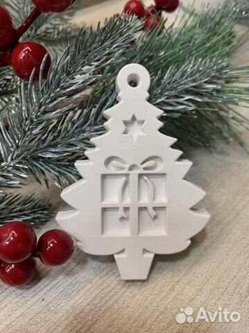 Елочные игрушки из гипса для творчества