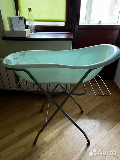 Ванночка для купания с термометром и подставкой