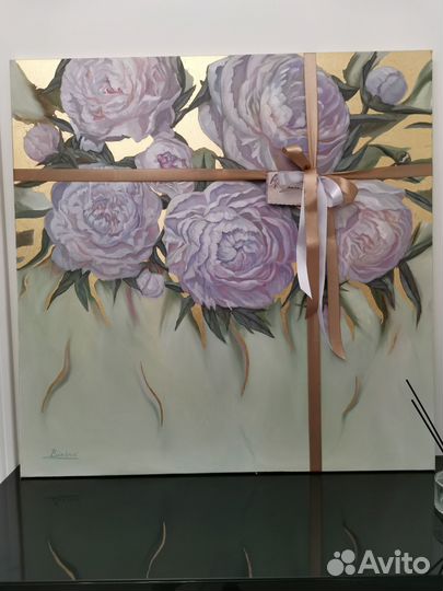 Картина с золотой поталью 