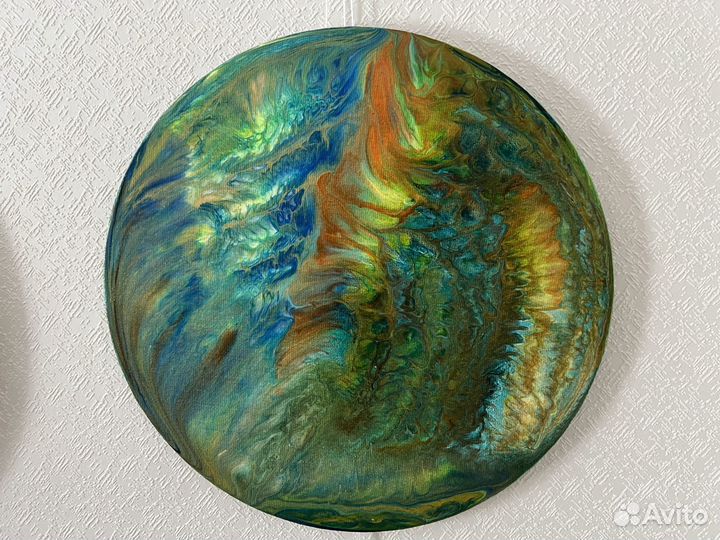 Картины ручной работы, флюид-арт