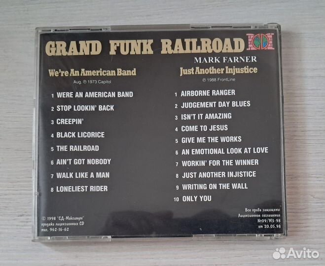 CD Grand Funk Railroad, Mark Farner - 2в1 Россия m