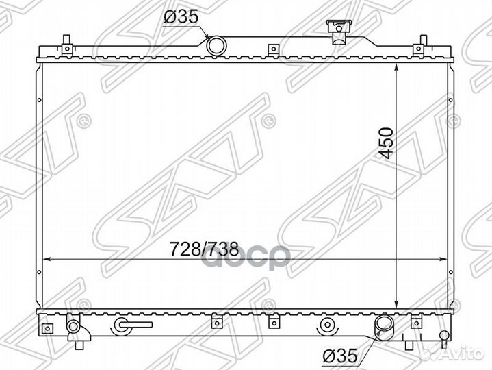 Радиатор toyota estima 2azfe 2.4 99-06 TY0030TC