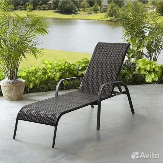 Шезлонг-лежак плетеный берна A37A brown