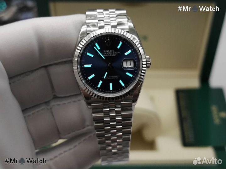 Rolex Datejust 36 blue часы с гарантией