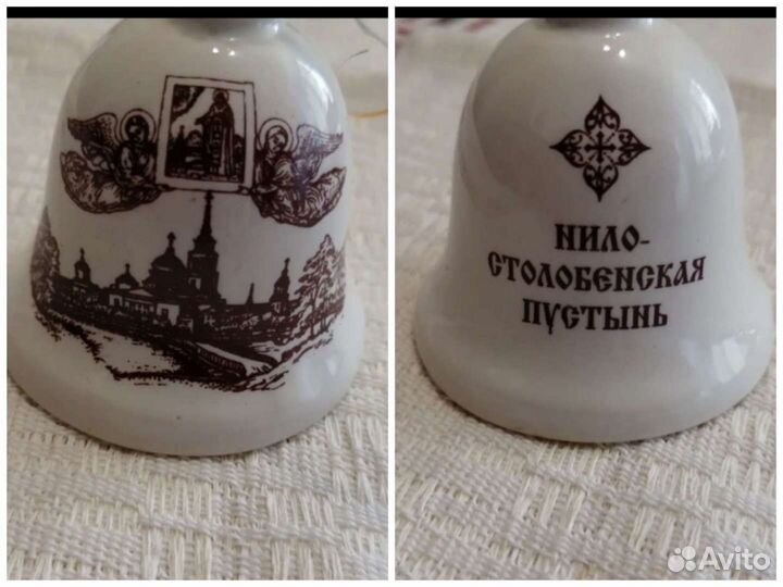 Керамический (фарфоровый) колокольчик - сувенир