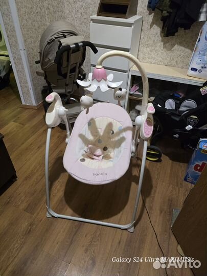 Детская коляска 4в1/качели с музыкой/ бегунки