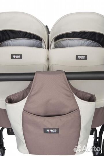 Коляска для двойни Riko Saxo 2в1 бежевая