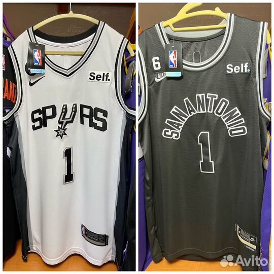 Баскетбольная майка джерси Spurs Wembanyama