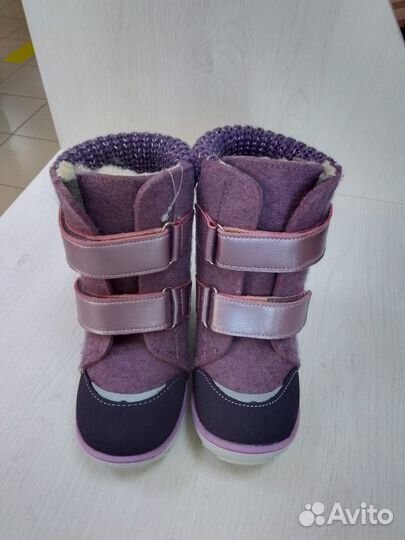 Ботинки для девочки р.29 войлок/нат.мех сиреневый