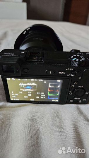 Зеркальный фотоаппарат sony а 6500 с объективом
