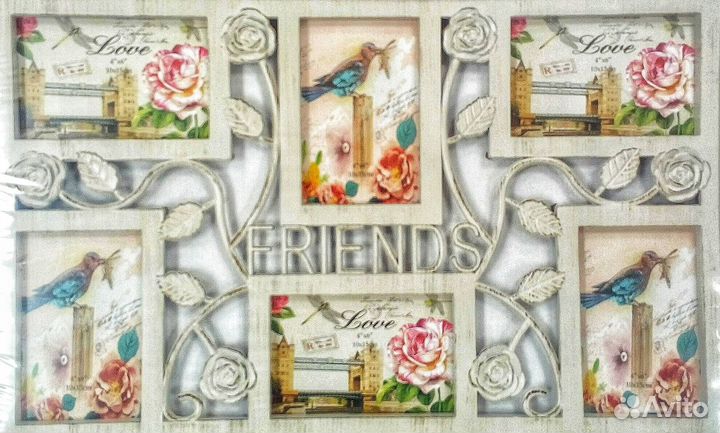 Новые фоторамки-коллажи на стену для 6, 4 и 1 фото