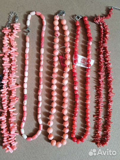 Бусы коралл