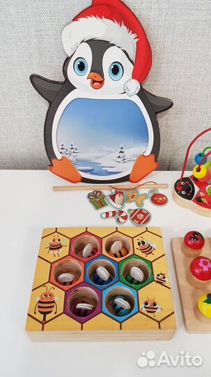 Развивающие деревянные игрушки Монтессори