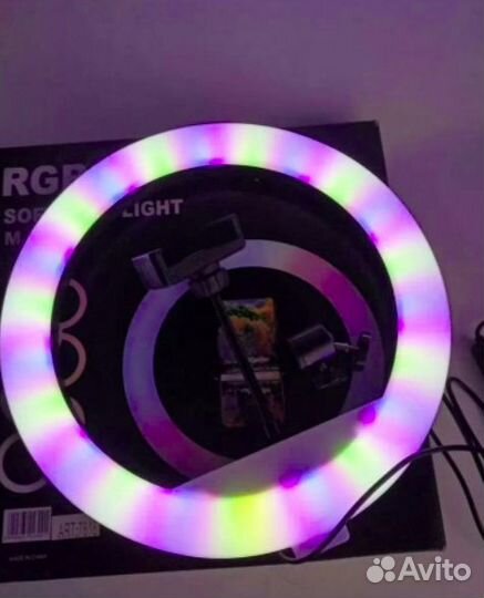 Кольцевая Лампа Цветная RGB