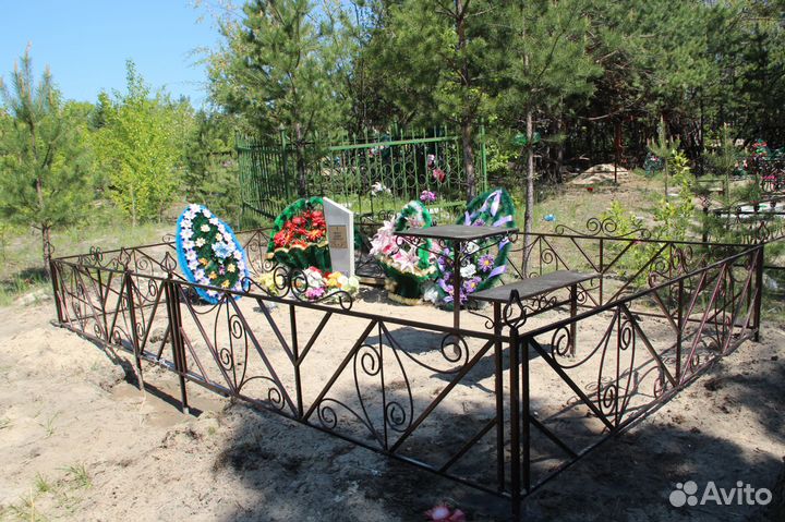 Ритуальные оградки, кресты, столики, лавочки