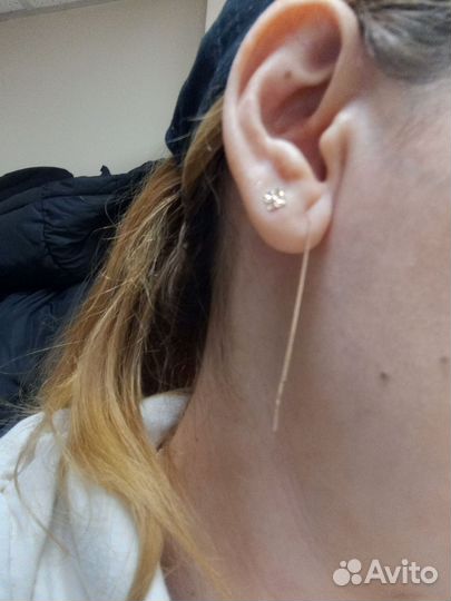 Золотые серьги 585