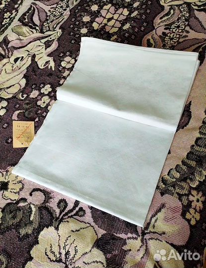 Скатерть лен белая 150 на 200