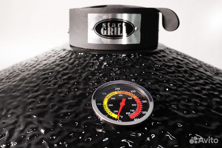 Керамический гриль черный, 56 см