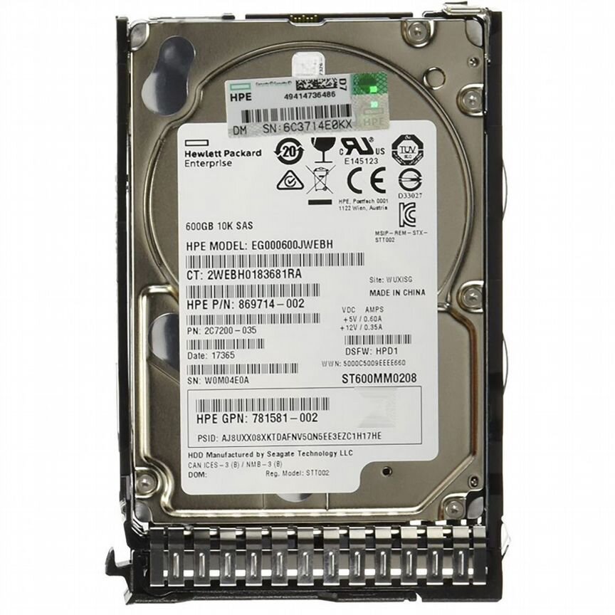 [846292-001] Жесткий Диск Hp 600gb Sas 2,5" Hdd 846292-001