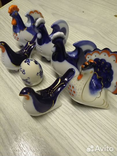 Фарфоровые статуэтки лфз солонки, перечницы