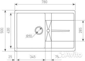 Кухонная мойка Zigmund & Shtain Rechteck 780 Молод