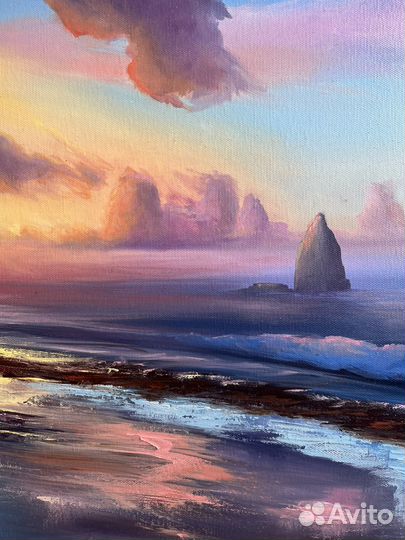 Картина маслом море