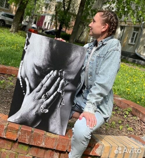 Портрет по фото на холсте, картина по фото