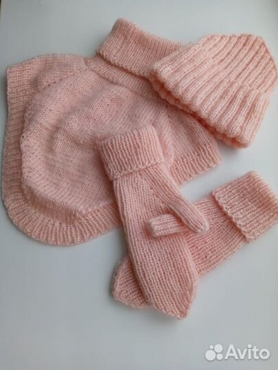 Шапка, снуд и варежки