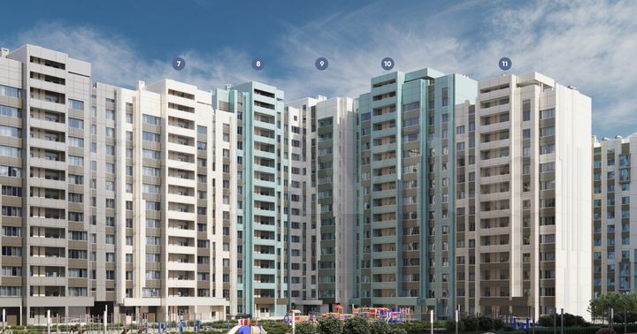 2-к. квартира, 59 м², 4/14 эт.
