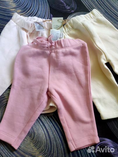 Теплые штаны на девочку 62-68