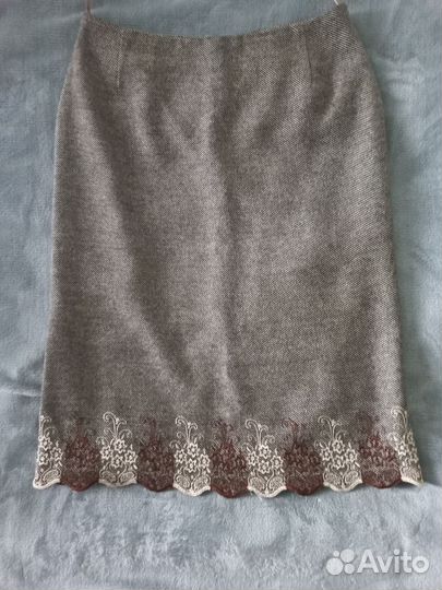 Шерстяная юбка-карандаш и бриджи