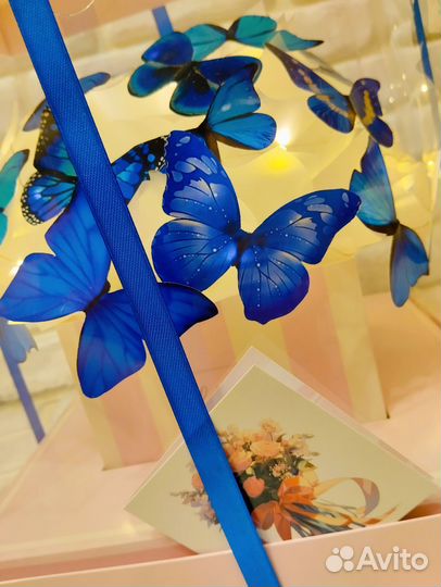 Удивительный подарок-ночник-бабочки в аквариуме