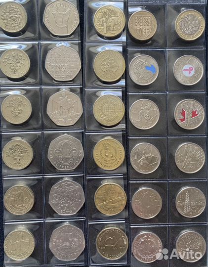 Монеты Великобритании, Австралии и Канады