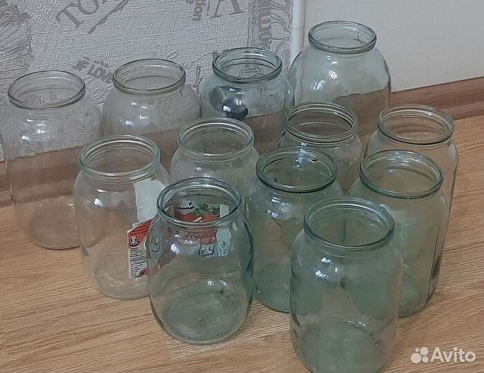 Стеклянная банка 2л, 1,5, 1л, 05, 0,7